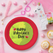 テニスのバレンタインデーを愛でプレイヤーへ ペーパープレート (パーティー)