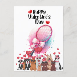テニスのバレンタインデーを愛でプレイヤーへ ポストカード