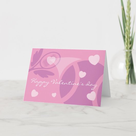 テニスのバレンタインデー シーズンカード (正面)