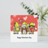 テニスのバレンタインデー ハート ラブ ホリデー カード (スタンド正面)