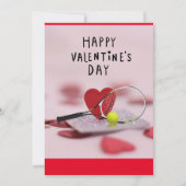 テニスのバレンタインデー　プレーヤー赤のＬＯＶＥで シーズンカード (正面)