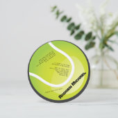 テニスのバーのバルミツワーの円形の招待状 招待状 (スタンド正面)