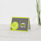 テニスのバーの(ユダヤ教の)バル・ミツバーの招待状のサンキューカード サンキューカード (正面)