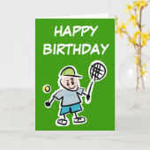 テニスのバースデー・カード カード (黄色い花)