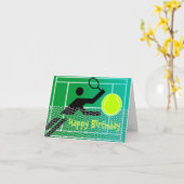 テニスのバースデー・カード カード (黄色い花)