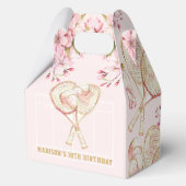 テニスのパーソナライズされた女の子誕生日 フェイバーボックス (正面)