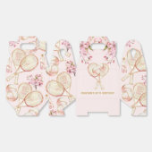 テニスのパーソナライズされた女の子誕生日 フェイバーボックス (見開き)