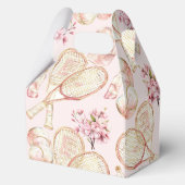 テニスのパーソナライズされた女の子誕生日 フェイバーボックス (裏面)