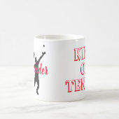 テニスのパーソナライズされた王 コーヒーマグカップ (中央)