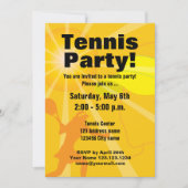 テニスのパーティの招待状のテンプレート 招待状 (正面)