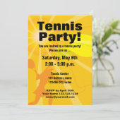 テニスのパーティの招待状のテンプレート 招待状 (スタンド正面)