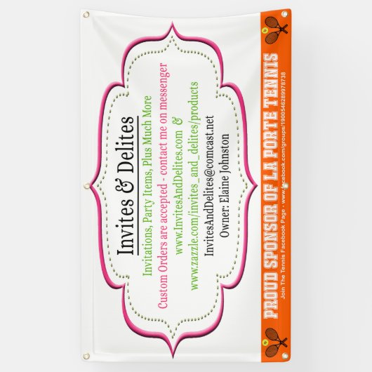 テニスのブスタークラブビジネスパーソナライズな旗 横断幕 (縦)