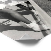 テニスのブラックプレイヤー ポスター (角)