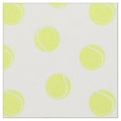 テニスのボール模様（白） ファブリック (クローズアップ)