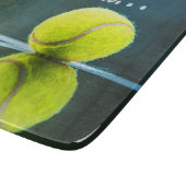 テニスのボール私がギフトを打っおもしろいた カッティングボード (角)