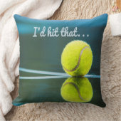 テニスのボール私がギフトを打っおもしろいた クッション (ブランケット)