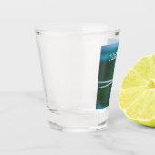 テニスのボール私がギフトを打っおもしろいた ショットグラス (左)