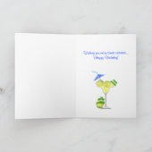 テニスのマルガリータのハッピーバースデー カード (内部)