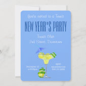 テニスのマルガリータの新年のパーティー 招待状 (裏面)