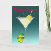 テニスのマルティーニのハッピーバースデー カード (正面)