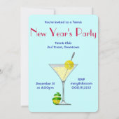 テニスのマルティーニの新年のパーティー 招待状 (裏面)