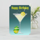 テニスのマルティーニの誕生日のパーティの招待状 招待状 (スタンド正面)