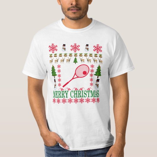 テニスのメリークリスマス。.png tシャツ (正面)
