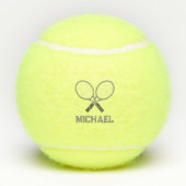 テニスのラケットとネームテニスの選手 テニスボール (裏面)