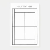 テニスのレコードのポストイットノート – カスタム文字 ポストイット (正面)