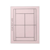 テニスのレコードのメモ帳 – カスタム文字 ノートパッド (回転)