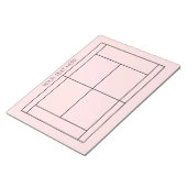 テニスのレコードのメモ帳 – カスタム文字 ノートパッド (アングル)