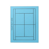 テニスのレコードのメモ帳 – カスタム文字 ノートパッド (回転)
