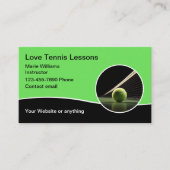 テニスのレッスンモダン名刺 名刺 (正面)