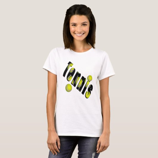 テニスのロゴとボール Tシャツ (正面フル)