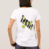 テニスのロゴとボール Tシャツ (裏面)