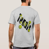 テニスのロゴとボール Tシャツ (裏面)