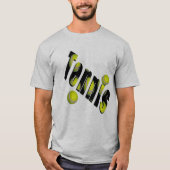 テニスのロゴとボール Tシャツ (正面)