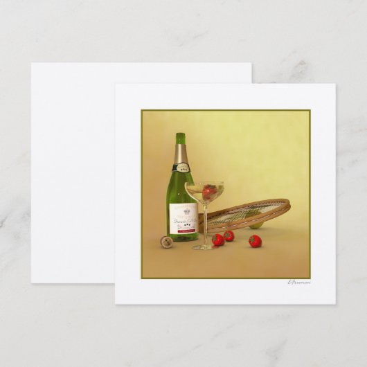 テニスの人なら誰でも 招待状 (正面/裏面)