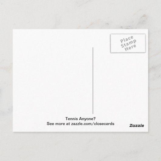 テニスの人は？ ポストカード (裏面)