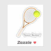 テニスの人は?ヴィンテージテニスラケット及びボール シール (シート)