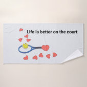 テニスの人生は愛でコートの方が良い バスタオル (バスタオル)