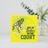 テニスの人生は選手のためにコートの方が良い 招待状 (スタンド正面)