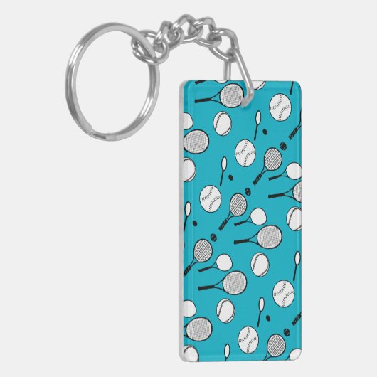 テニスの個人用名 キーホルダー (正面左)