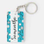 テニスの個人用名 キーホルダー (裏面)