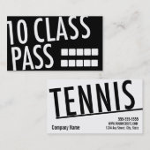 テニスの名刺10のクラスのパス ロイヤリティカード (正面/裏面)