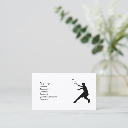 テニスの名刺 |カスタマイズ可能デザイン 名刺 (スタンド正面)