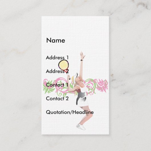 テニスの名刺 名刺 (正面)