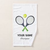 テニスの名前を追加パーソナライズされた ハンドタオル (ハンドタオル)