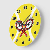 テニスの壁掛け時計(デザイン) ラージ壁時計 (傾斜)