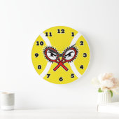 テニスの壁掛け時計(デザイン) ラージ壁時計 (ホーム)